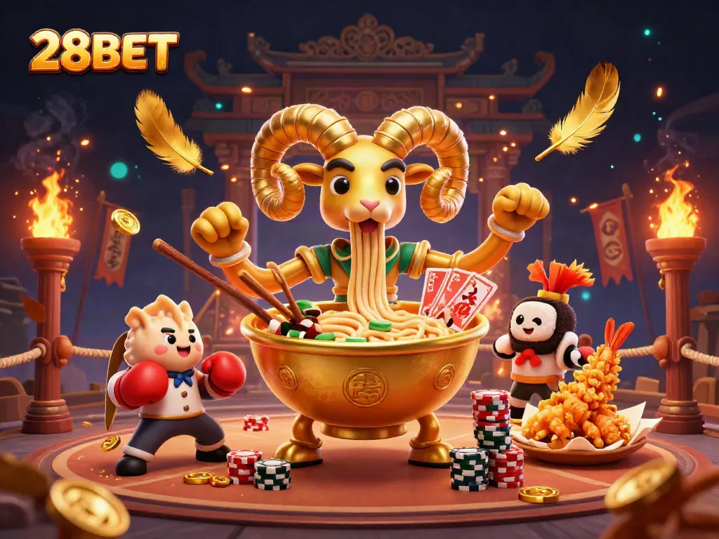 Engage in thrilling bets with 28BET at the vibrant online casino featuring various exhilarating characters.