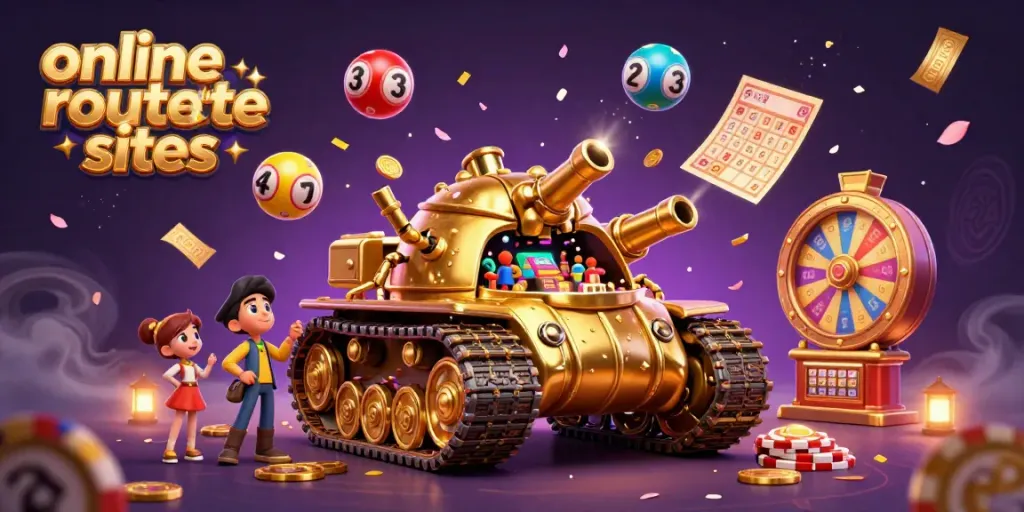 Engage with top online roulette sites featuring a vibrant casino-themed 3D illustration.
