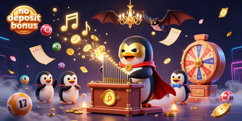 Experience the thrill of a no deposit bonus casino with vibrant lottery elements and engaging characters.