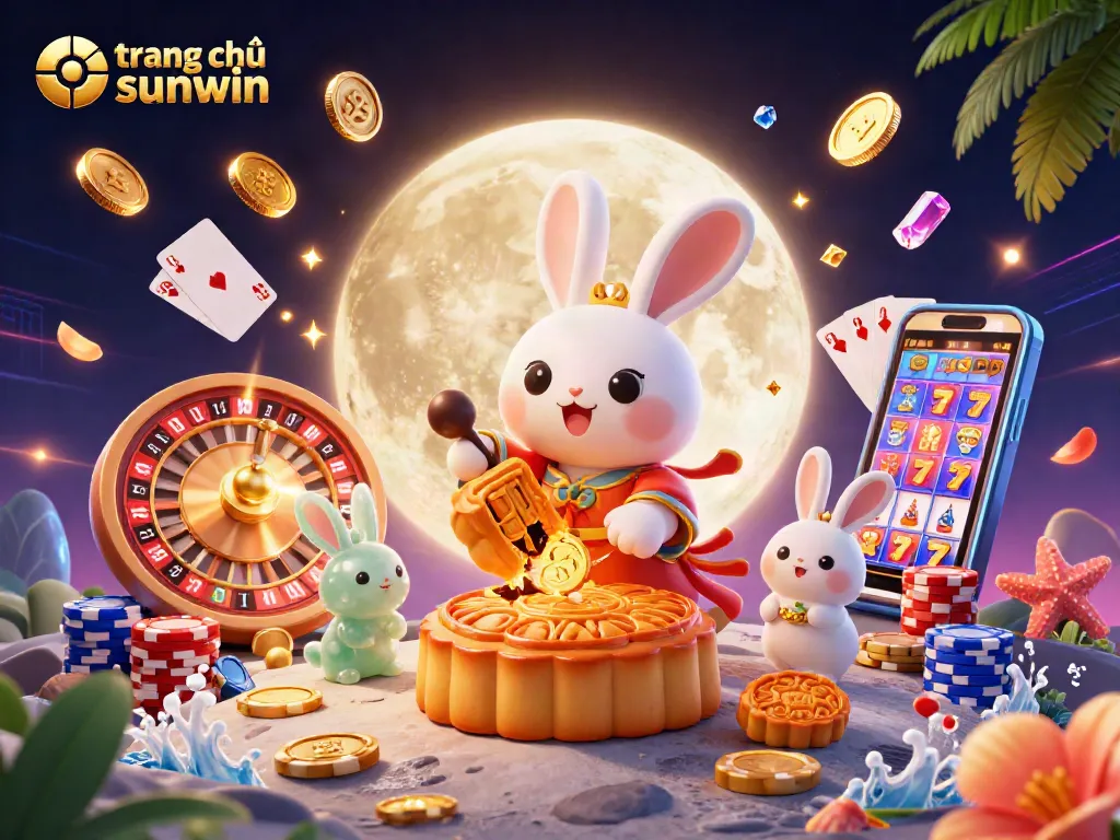 Win big at trang chủ sunwin with playful moon rabbit characters and vibrant casino elements!