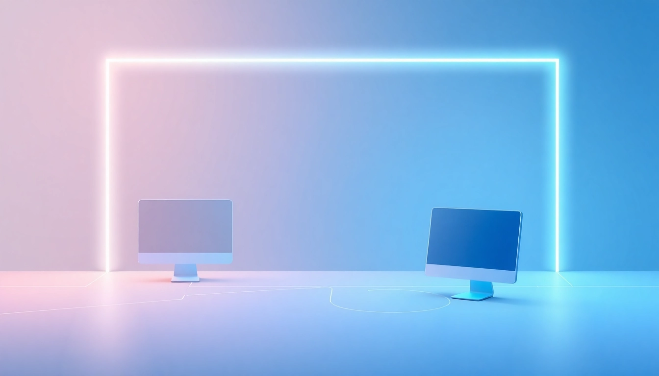 Visualize the concept of a client, showcasing its role in the client-server architecture with modern aesthetics.