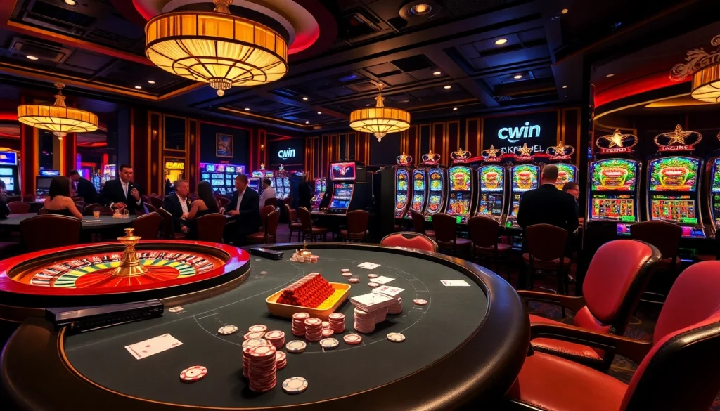 Engage with thrilling games at cwin with vibrant poker tables, roulette wheels, and high-stakes slots.