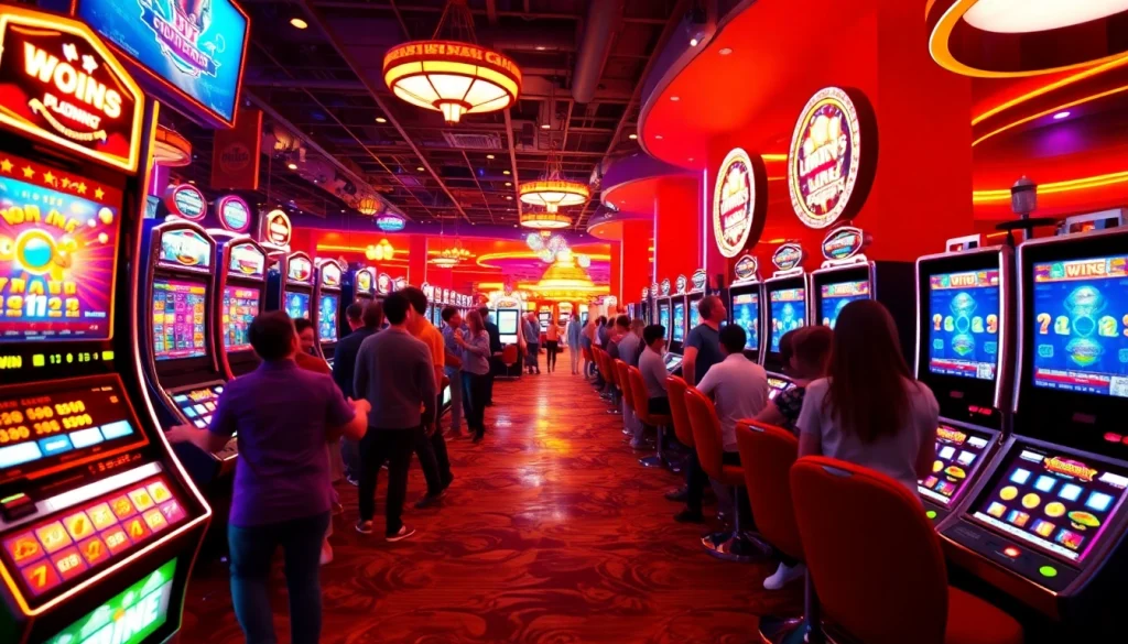 Jouer à des jeux dans un casino en ligne vibrant et engageant et gagner.