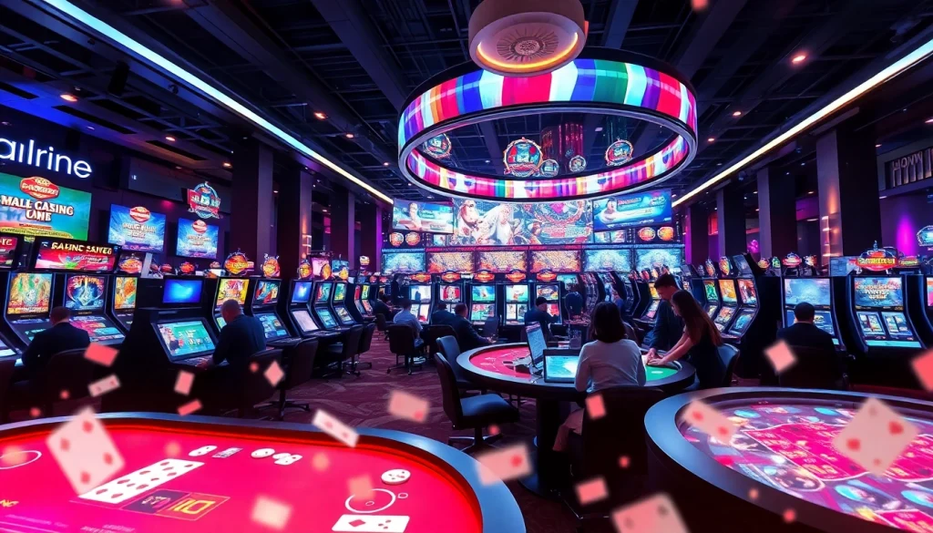 Découvrez le monde des jeux de casino en ligne 2026 avec des joueurs engagés dans une ambiance vibrante.