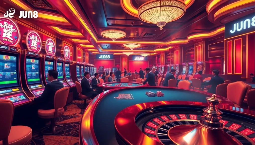 Experience thrilling gaming at https://jun88.army/ with luxurious casino elements and vibrant gameplay.