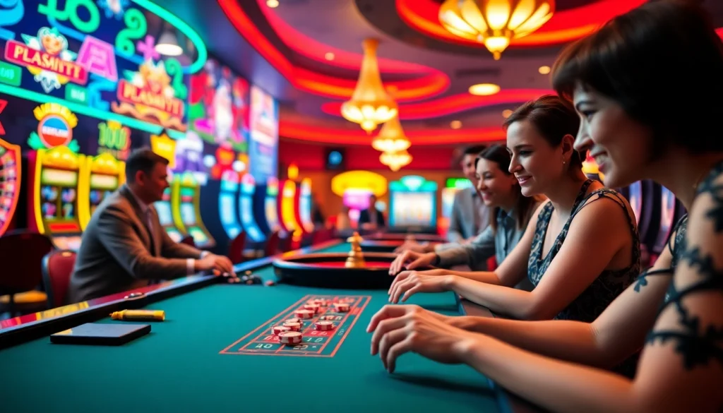 Jouez à des jeux de casino en ligne excitants avec une atmosphère dynamique.