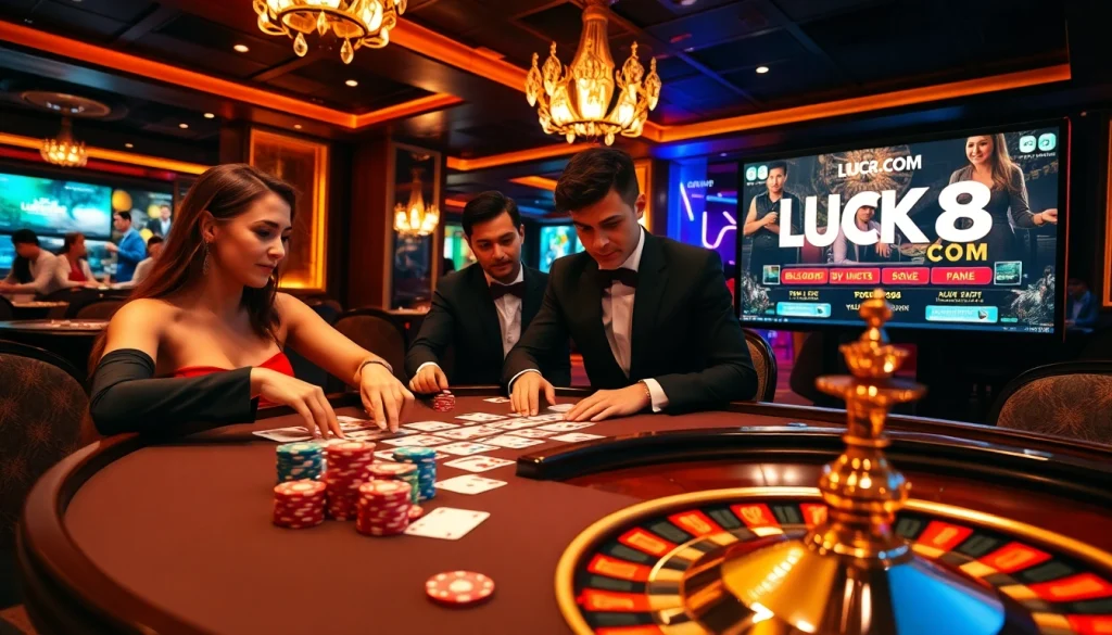 Experience the thrill of LUCK8.COM with a high-stakes poker table brimming with excitement.