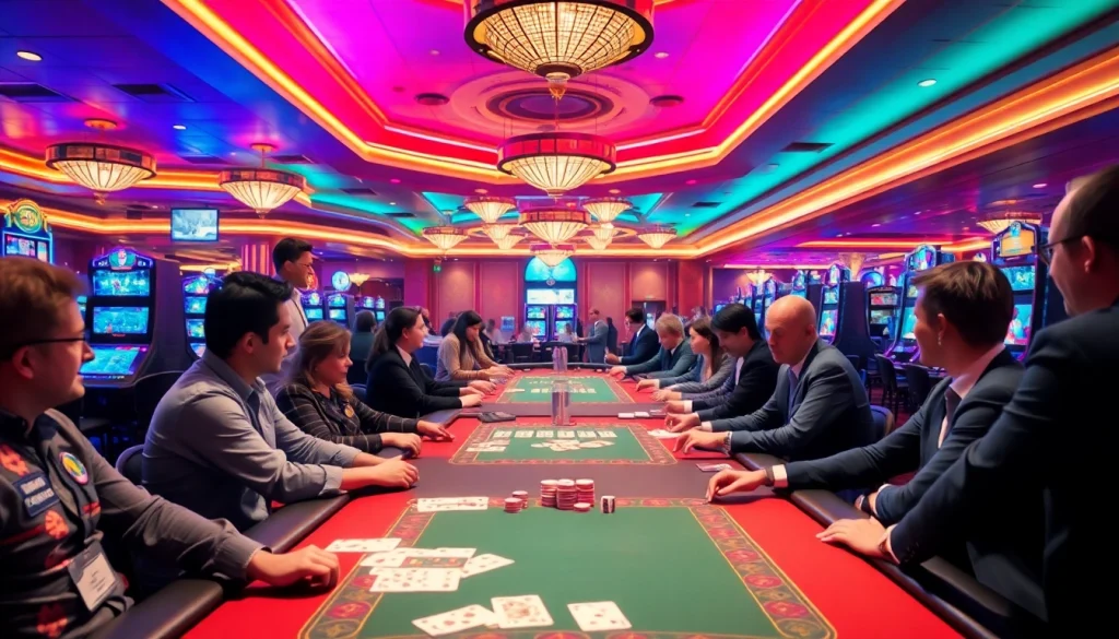 Jouer au meilleur casino en ligne avec des machines à sous lumineuses et une ambiance dynamique.