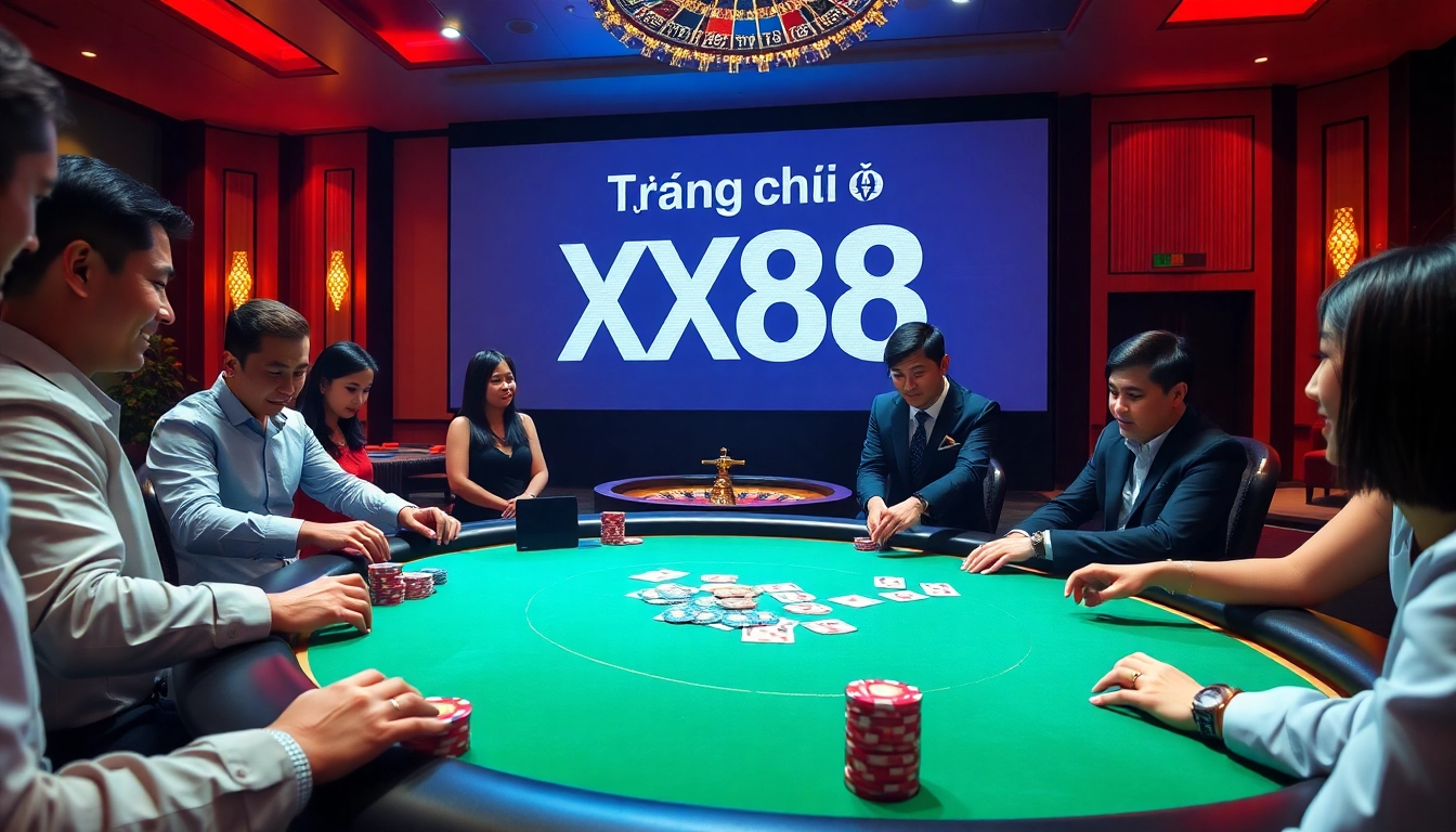 Experience the glamour of Trang chủ X88 with engaging casino gameplay and vibrant poker action.