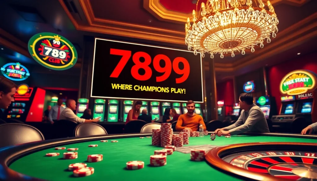 Experience the thrill of winning at the 789 Club casino with poker chips and slot machines.