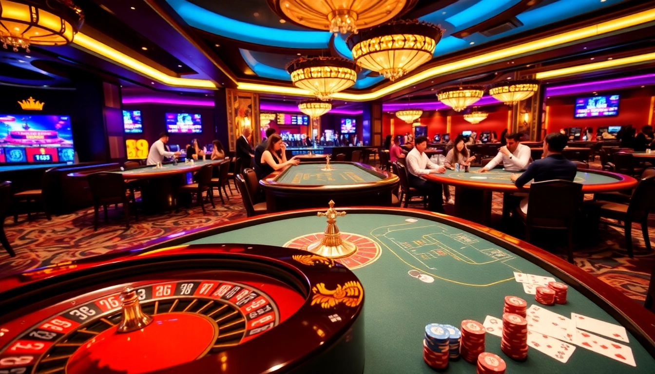 Crown88 features engaging casino tables and vibrant gambling action creating an exciting environment.