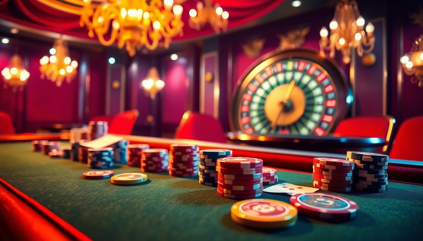 FC88 enhances the excitement with a glamorous poker table featuring colorful chips and playing cards.