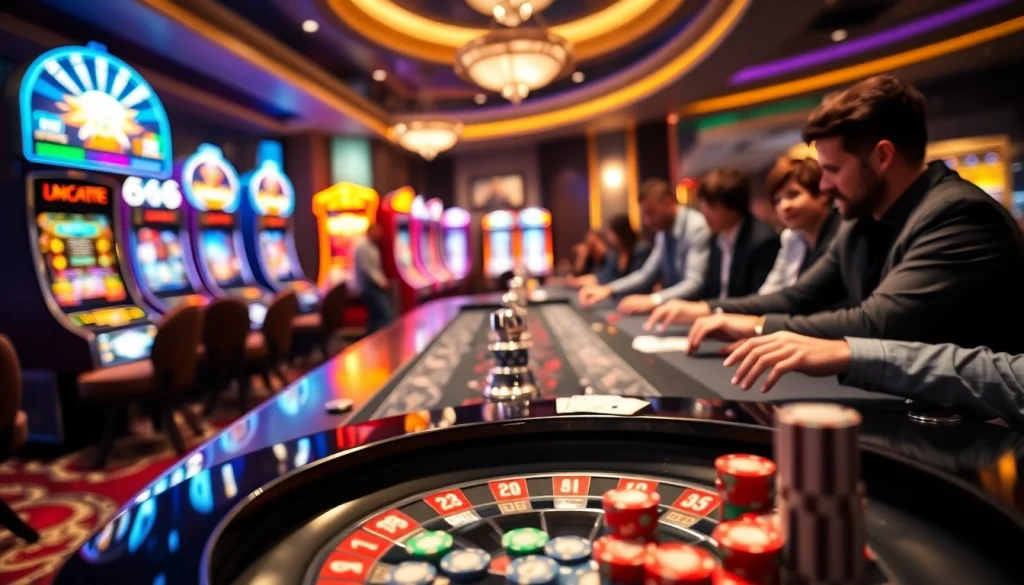 Players celebrating big wins at uu888 com casino with vibrant games and luxurious ambiance.