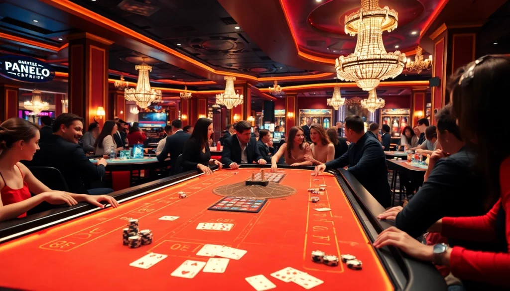 Joueurs heureux dans un casino en ligne Français interactif et convivial.