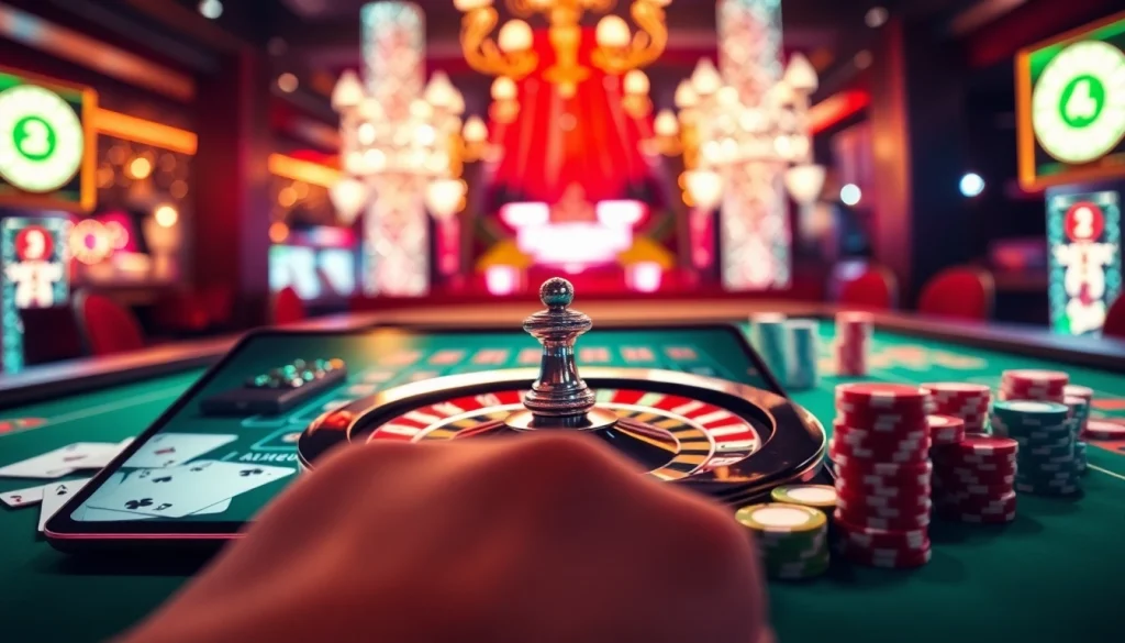 Engage in thrilling gameplay at https://kg88.work/ with vibrant casino visuals, showcasing roulette and slot action.