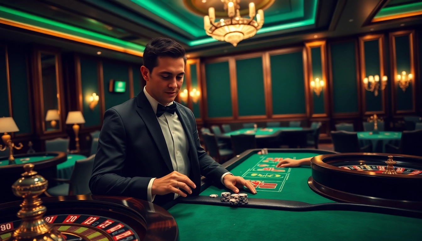 Jouer au casino en ligne avec des croupiers professionnels et une ambiance élégante.