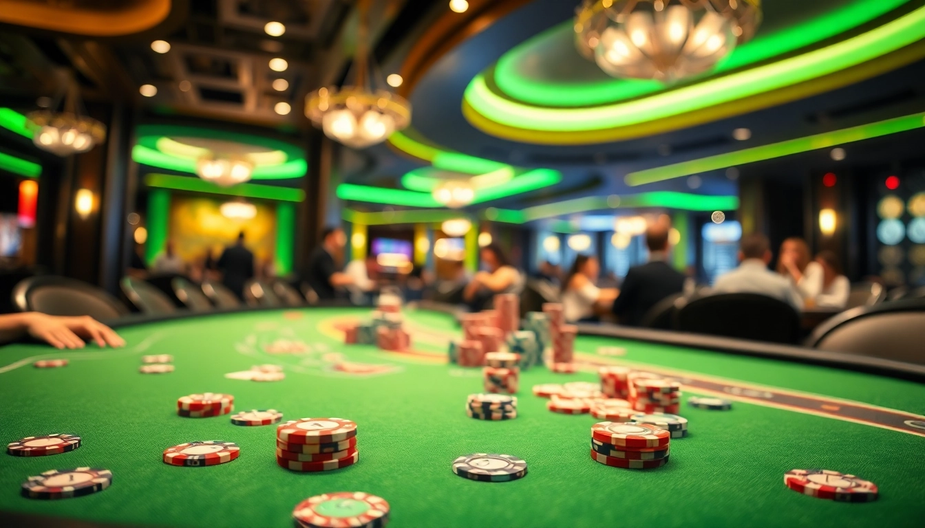 Jouer sur un casino fiable en ligne avec une table de jeu dynamique et animée.