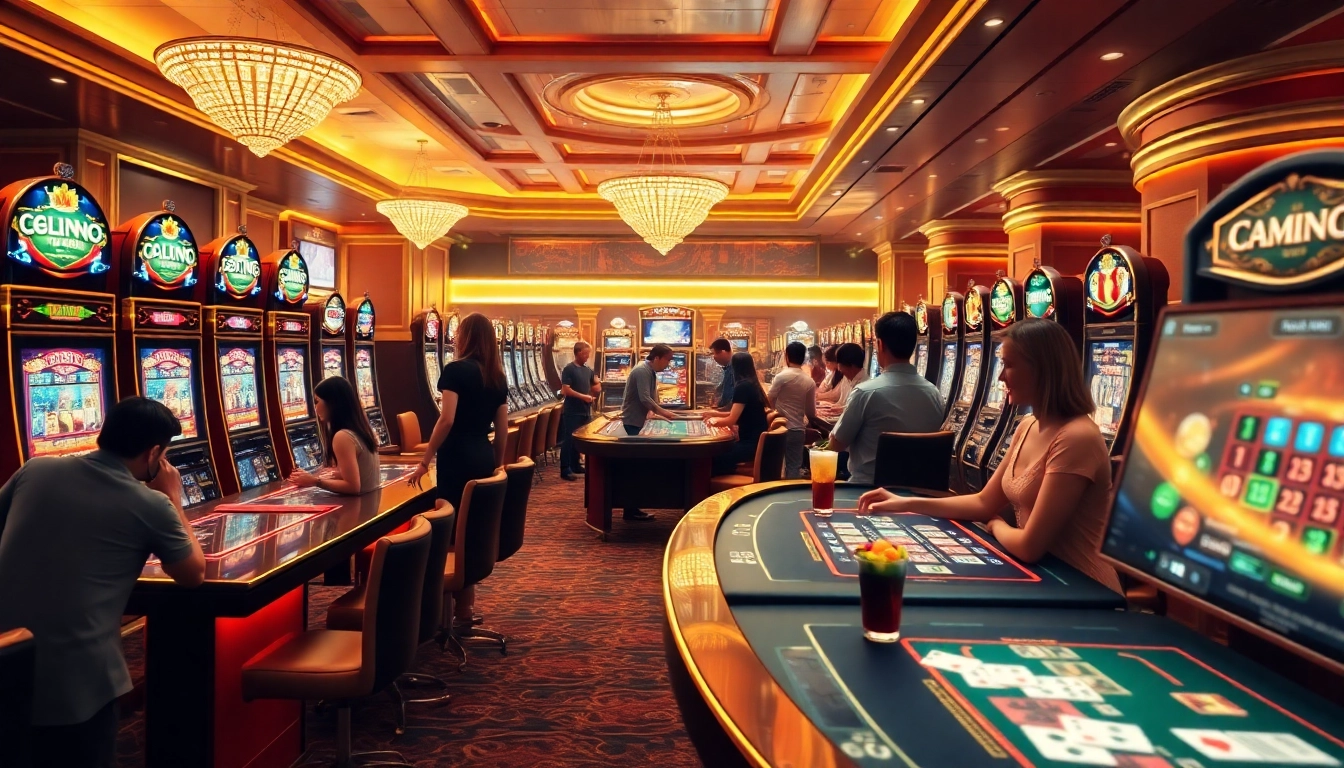 Joueurs heureux profitant du meilleur casino en ligne avec des tables de jeu élégantes.