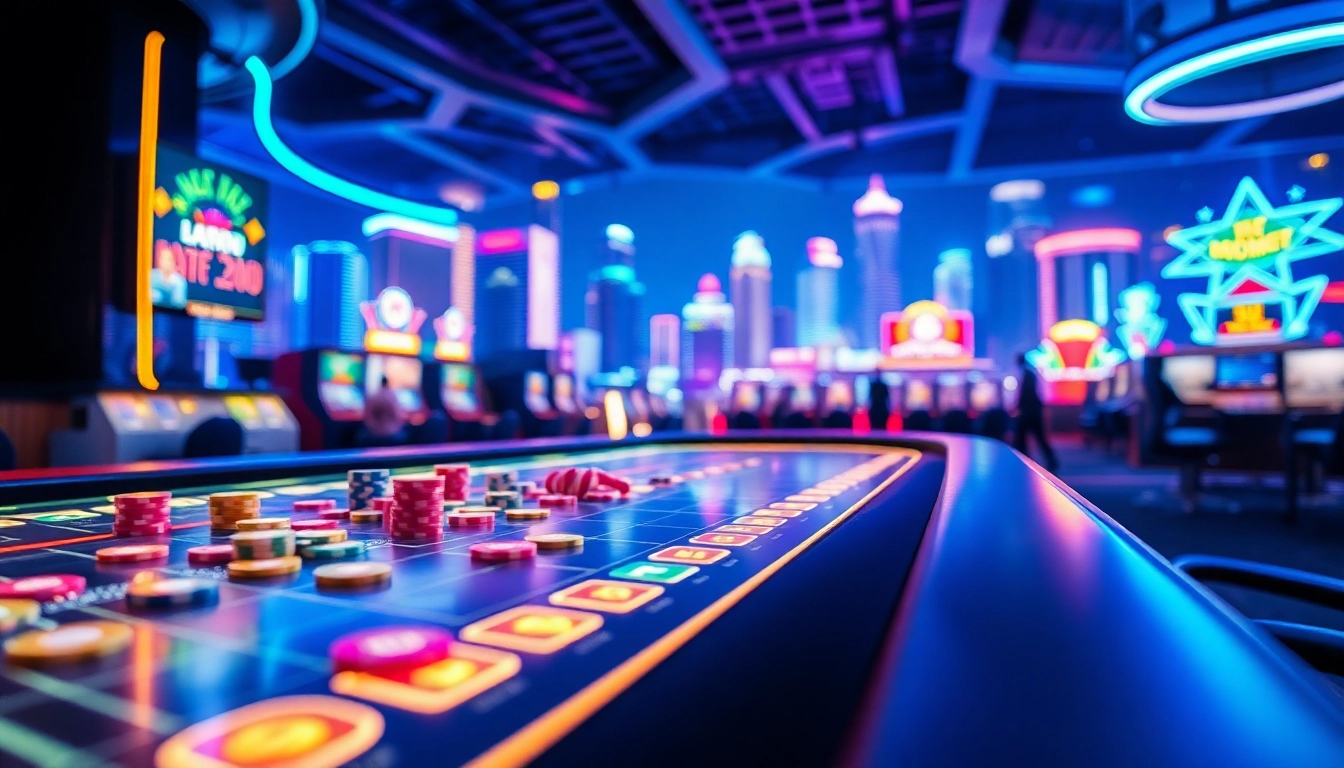 Jouer à casino sans kyc 2026 avec une ambiance captivante d'une salle de jeux moderne.