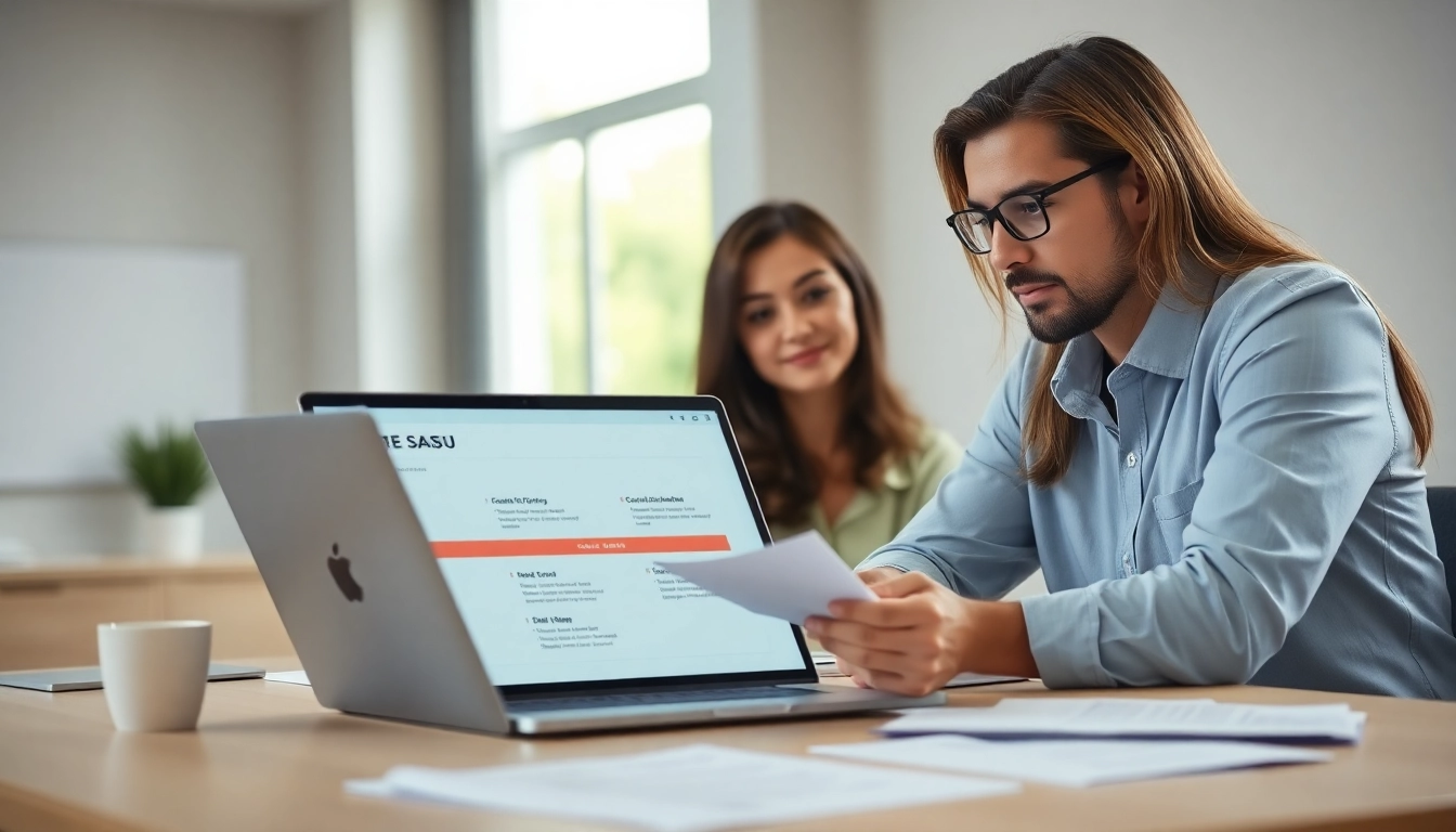 Créer une SASU : Consultant aidant un client à finaliser la création d une Sasu en ligne.