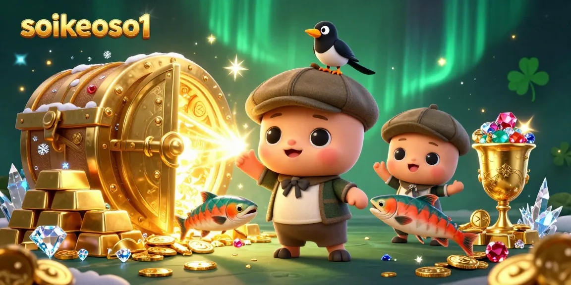 Engage with soikeoso1 through a rich illustration of Nessie and her friends amid treasures.