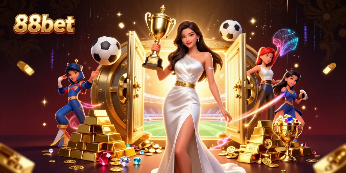 Bet and win big at 88bet while enjoying vibrant casino gaming illustrations filled with excitement.