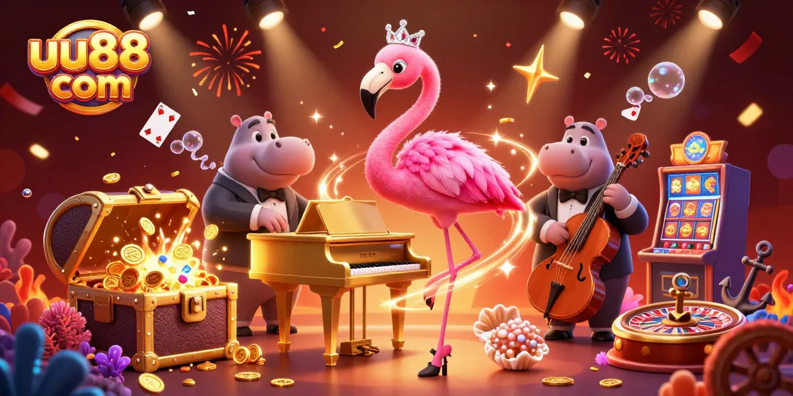 Experience thrilling entertainment with uu88 com at a vibrant casino scene featuring lively characters and energy-rich game elements.