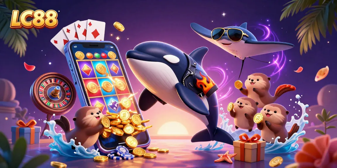 Engage with endless gaming action at LC88 while sea creatures celebrate their wins!
