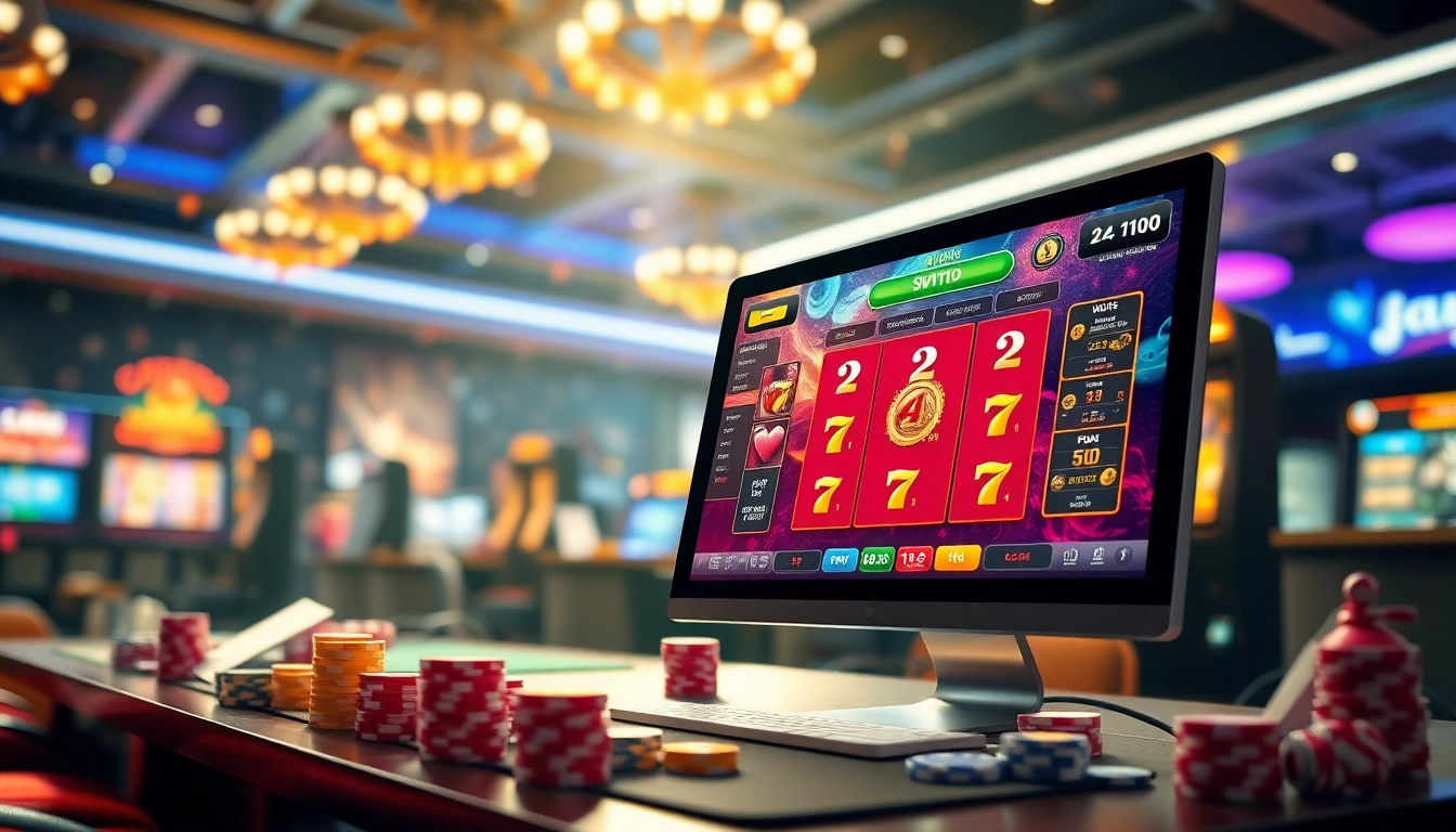 Jouer à un casino en ligne captivant sur une interface colorée. related image