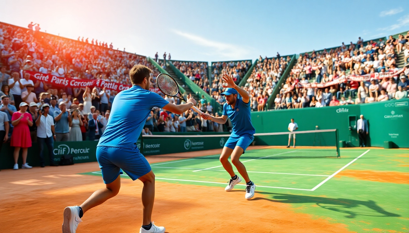 Les paris sportif tennis captivent les passionnés lors d'un match dynamique sur un court. related image