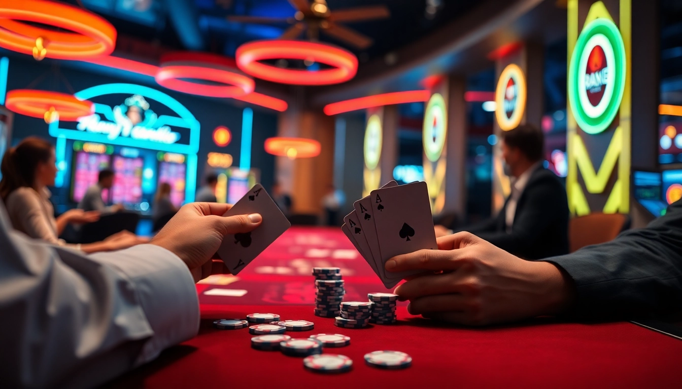 Joue à casino en ligne avec un croupier virtuel à une table de poker moderne. related image