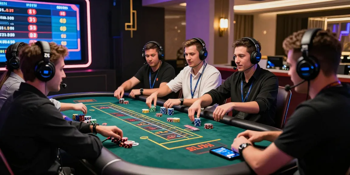 Players enjoying a competitive game at https://ko66.world/ in a vibrant online casino, enriched by exciting graphics and modern decor.