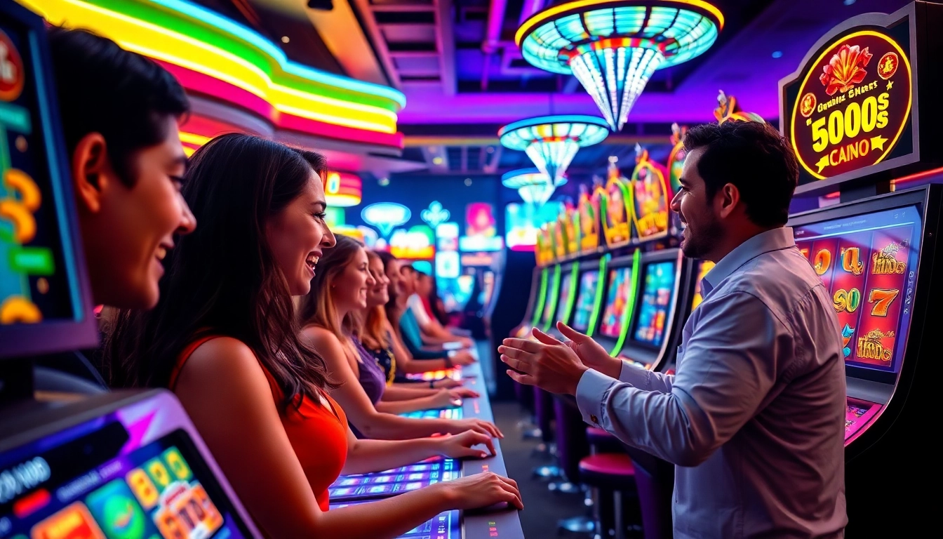Jouez à des jeux captivants casino en ligne avec une ambiance de casino numérique enjouée.
