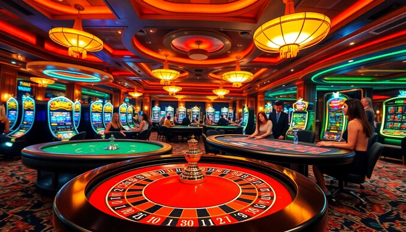 Le casino en ligne affiche des tables de jeu animées et des joueurs enthousiastes