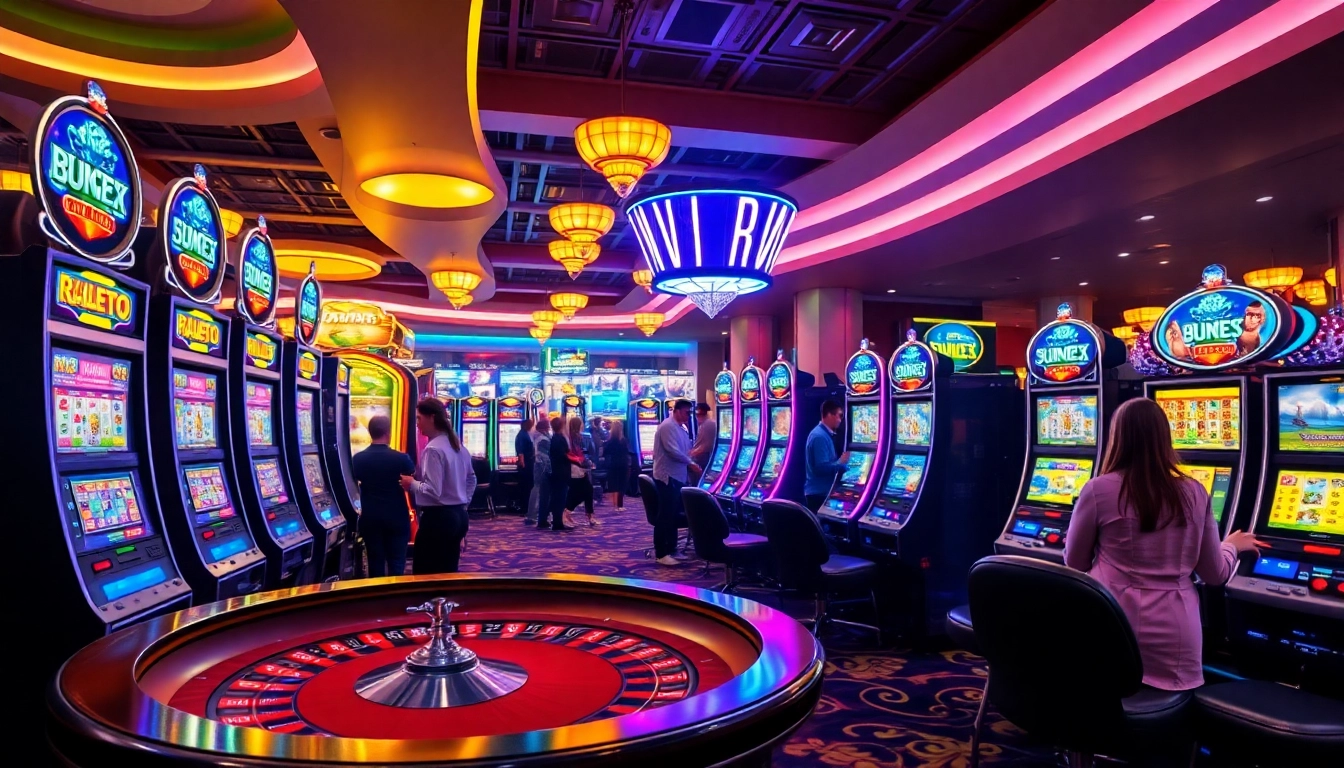 Profitez de l'excitation du casino en ligne avec des machines à sous et une roulette.