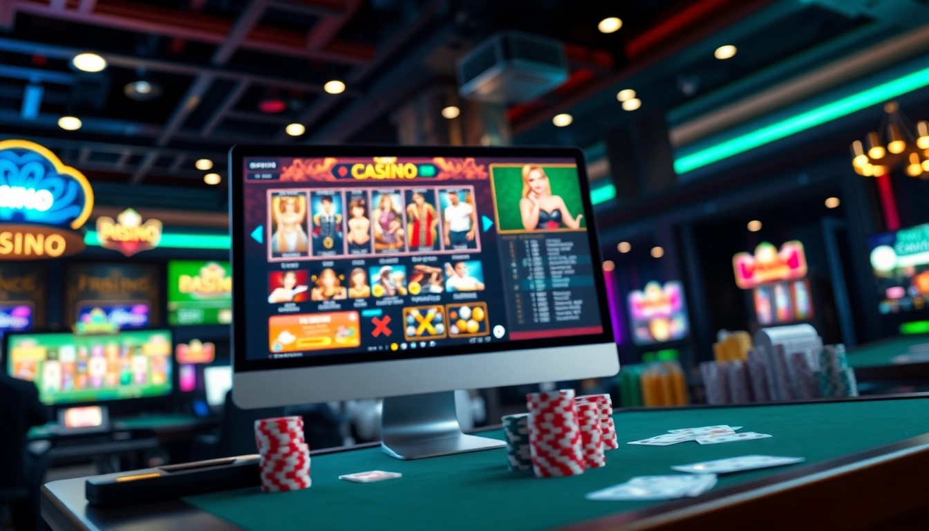 Jouer à un casino en ligne captivant sur une interface colorée.