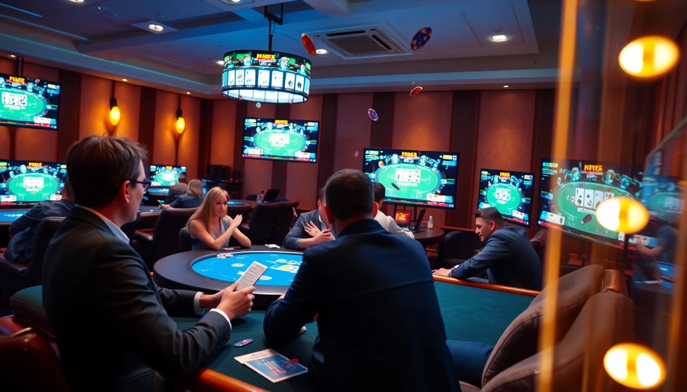 Jouer au poker en ligne avec des amis dans un cadre numérique dynamique.