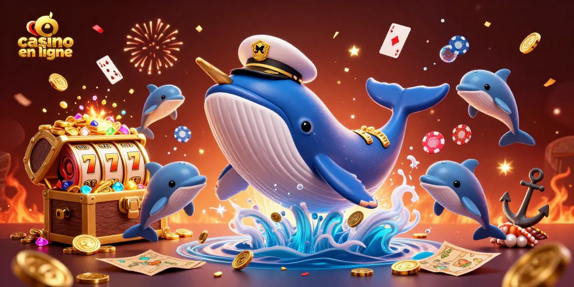 Plongez dans le monde des casinos en ligne avec cette illustration dynamique, mettant en scène un casino vibrant sous-marin.