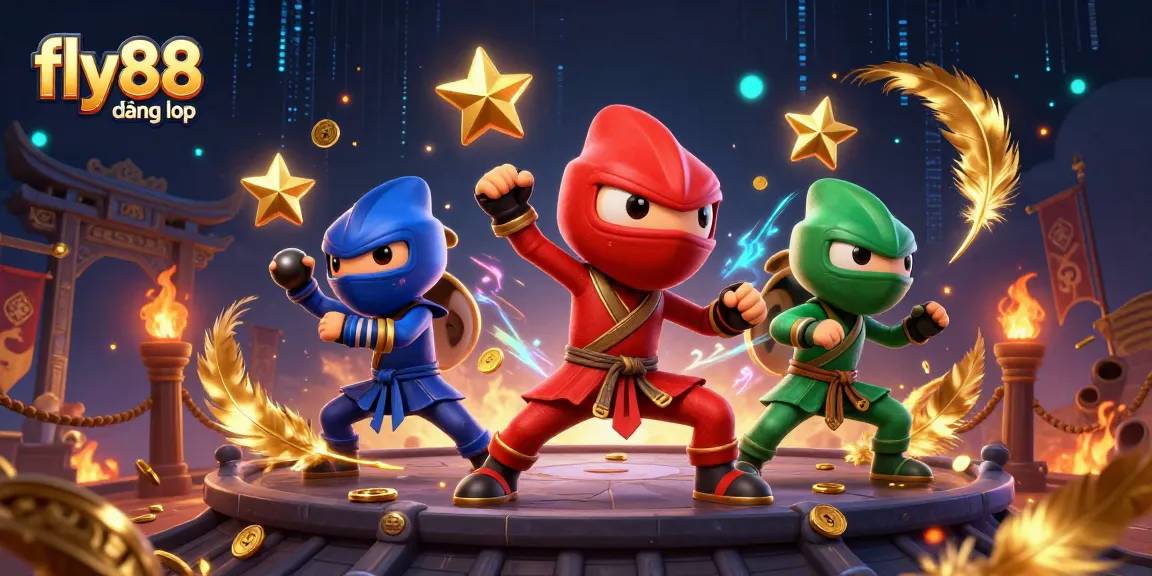 Experience seamless fly88 đăng nhập with stylized characters in an energetic casino-themed scene.