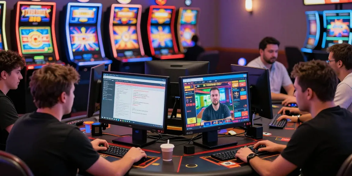 Action de joueurs engagés jouant au casino en ligne dans un environnement immersif.