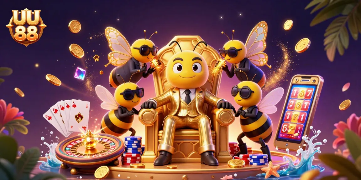 Engage in exhilarating gaming with UU 88 featuring bumblebee mob boss at the casino throne.
