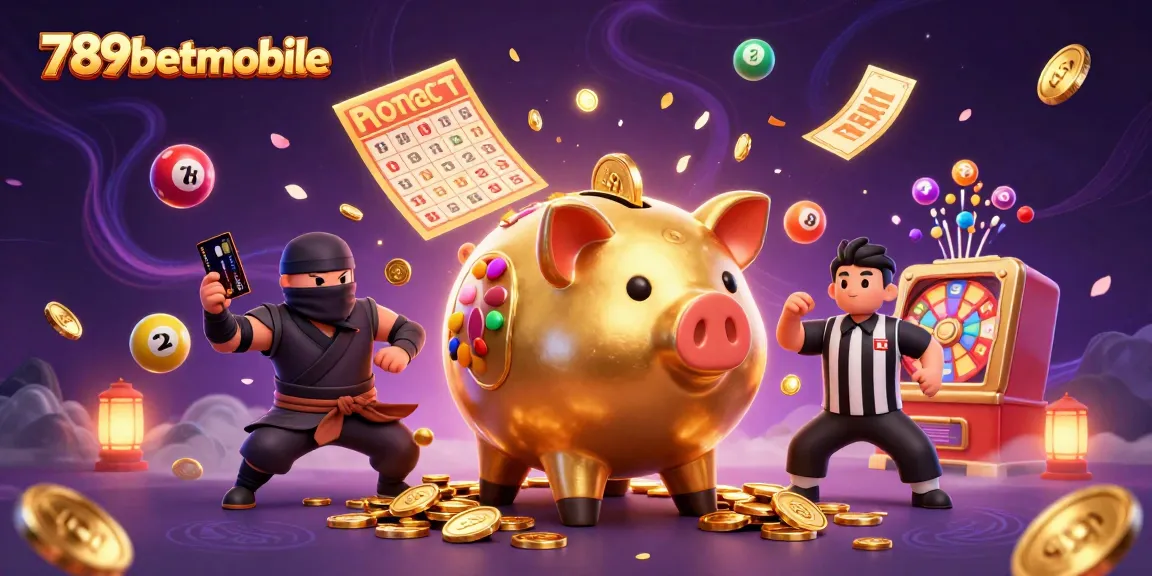 Experience thrilling wins with 789betmobile's vibrant illustration of exciting gambling elements.