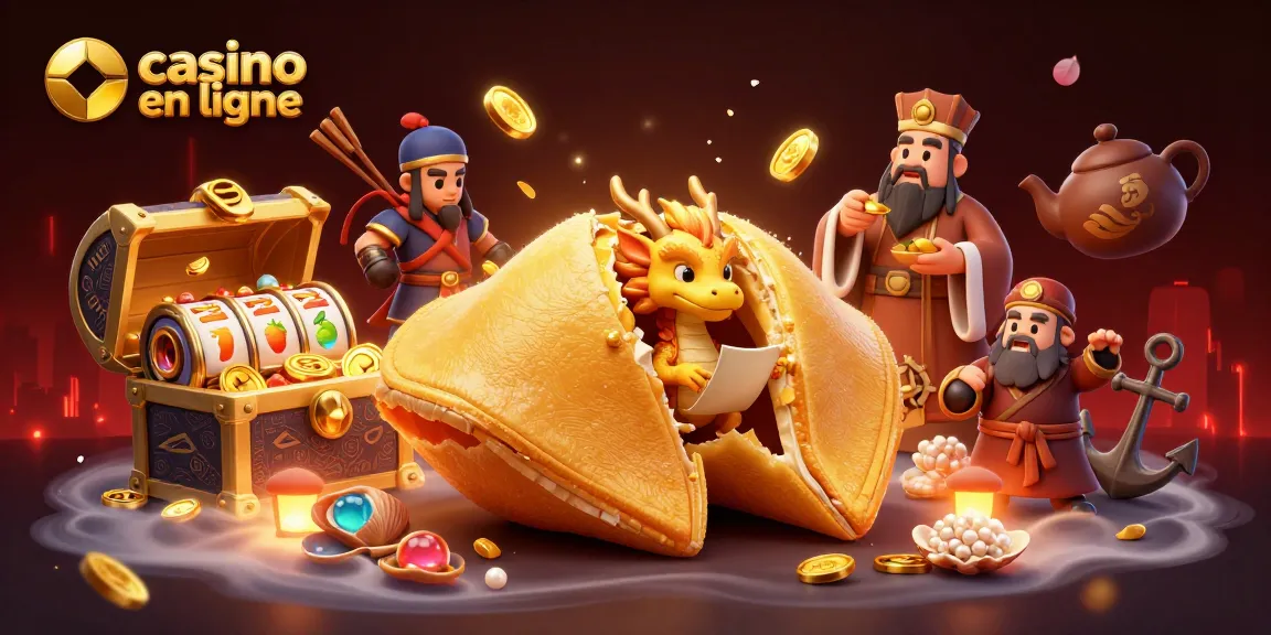 Pariez sur le jeu avec la magnifique illustration d'un casino en ligne rempli de trésors.