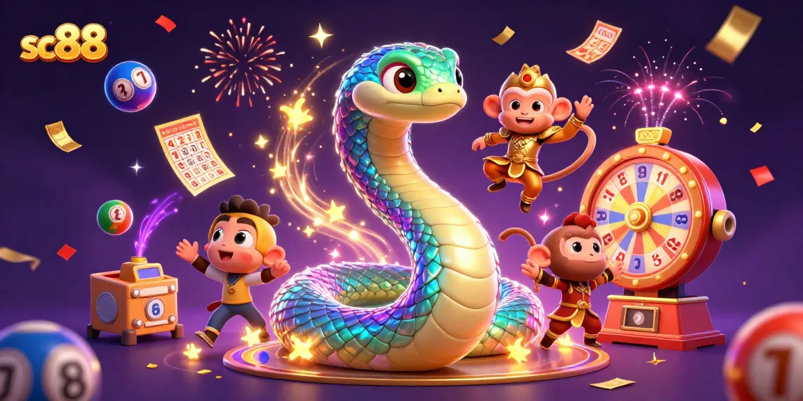 Engage with the thrilling world of sc88 as rainbow serpent and monkey king create a vibrant casino scene.