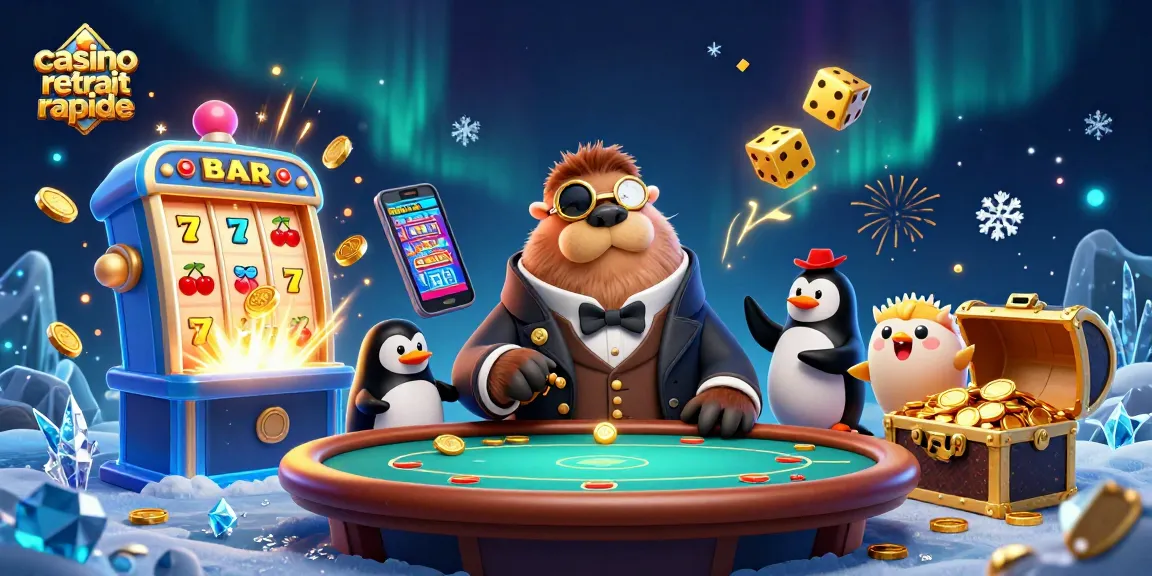 Actionner des jeux avec des retraits rapides de casino dans une scène cartoon sous-marine.