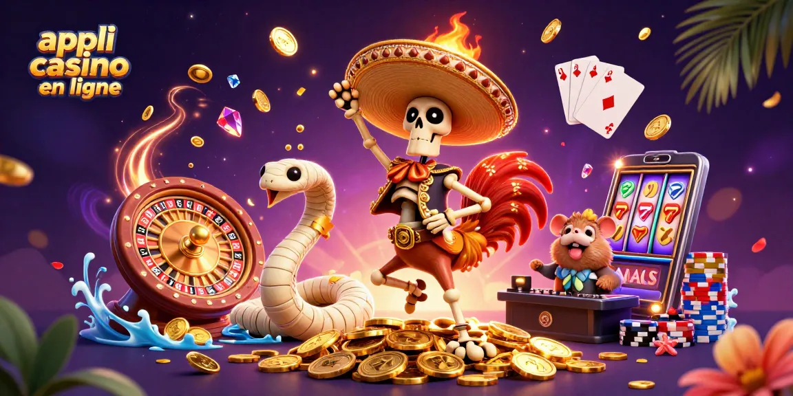Profitez de l'énergie de l'appli casino en ligne avec des personnages animés dans un décor vibrant.