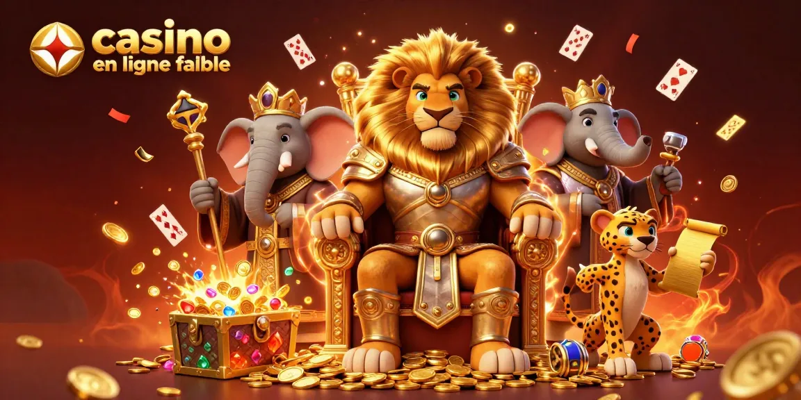 Jouez en toute confiance sur un casino en ligne fiable avec des machines à sous et un roi lion majestueux.